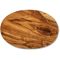 Schneidbrett oval Olivenholz, ca. 17 x 25 x 1,2 cm, 14182