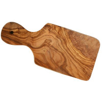 Cutting board olive wood, rounded, ca. 23 x 11 x 1.2 cm,...