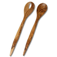 Salatbesteck moderne Form Olivenholz, ca. 35 cm, Art. Nr....