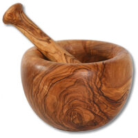 Mörser mittel Olivenholz, Ø ca. 10 cm, Art....
