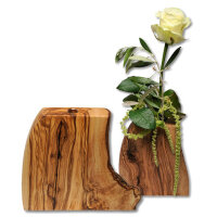 Vase Naturform, Olivenholz, Höhe ca. 16 cm, Art. Nr....