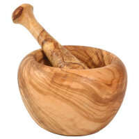 Mörser groß Olivenholz, Ø ca. 12 cm,...