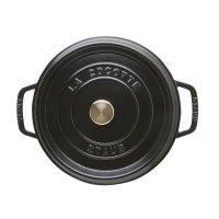 Staub La Cocotte rund Ø 24 cm, hoch, Schwarz,...