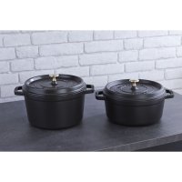 Staub La Cocotte, Ø 24 cm, round, high, black, 40502-285 / 12502423