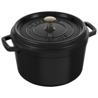 Staub - La Cocotte, Ø 24 cm, round, high, black,...