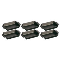 Staub - 6er Set Mini Auflaufform, rechteckig, 15 x 11 cm,...