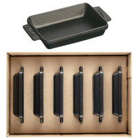 Staub - 6er Set Mini Auflaufform, rechteckig, 15 x 11 cm,...