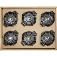 Staub 6 pcs. set La Cocotte round Ø 10 cm, black,...