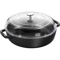Staub multifunctional roaster with curved glass lid,...