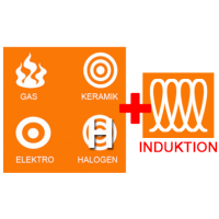Gundel Guss-Flachpfanne, für Induktion, abnehmbarer Stiel, Ø 24 cm, I-024-a