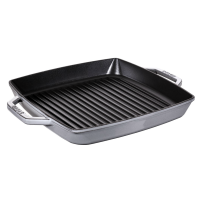 Staub - grill pan, rectangular, 33 cm, graphite grey,...