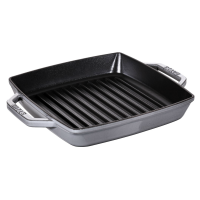 Staub - grill pan, rectangular, 23 cm, graphite grey,...