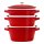 Staub cookware set, 3-piece, round, cherry, 40508-387