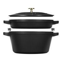 Staub - cookware set, 2-piece, round, Black, 40508-383 /...
