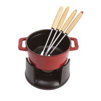 Staub Fondue set mini, Ø 10 cm, cherry red,...