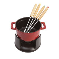Staub - Fondue set mini, Ø 10 cm, cherry red,...