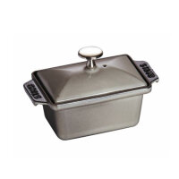 Staub - Terrinenform, rechteckig, klein, graphitgrau,...