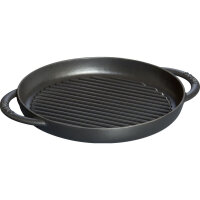 Staub - Grillpfanne, rund, Ø 22 cm, schwarz,...