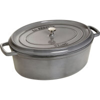 Staub - La Cocotte oval Ø 37 cm, graphite grey,...