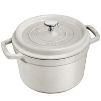 Staub - La Cocotte, Ø 24 cm, round, high, white...