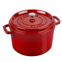 Staub - La Cocotte rund Ø 24 cm, hoch, Kirschrot,...