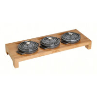 Staub - Stand for 3 round mini cocottes, bamboo,...