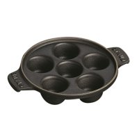 Staub Snail dish with 6 holes, Ø 14 cm, black,...