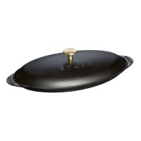 Staub Fischplatte mit Deckel, 31 cm, schwarz, 40509-400 /...