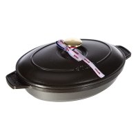 Staub Oval hot plate, 23 x 17 cm, black, 40509-582 / 1332325