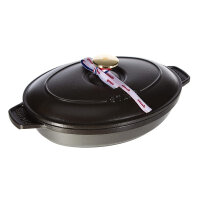 Staub - Oval hot plate, 23 x 17 cm, black, 40509-582 /...