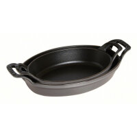 Staub - Stackable dish, oval, Ø 32 cm, black,...