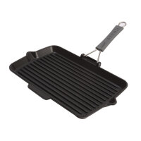 Staub - Grill with silicone handle 34 x 21 cm, black,...